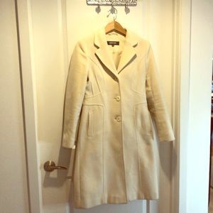 Kenneth Cole Reaction Ivory Wool Coat - Size 4